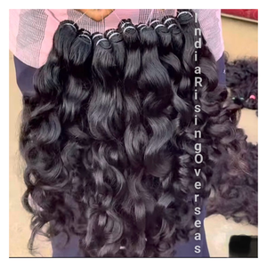 ผมต่อจากผมมนุษย์หยิกธรรมชาติผมแท้100เรมี่ถักทอจากโรงงานจำนวนมาก - Product Image 2