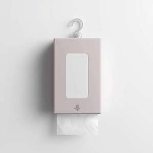 Wall Mounted Hanging Bottom Pull Tissue Pack Transparent Hook Soft Interfold Facial Paper 3 Ply Virgin Wood Pulp OEM Home - Product Image 1