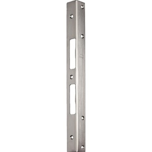 Security Stainless Steel Angle Strike Plate 300mm Length 25mm Width 2mm Thickness Matt <b>Brushed</b> SCHNEGEL - Product Image 1