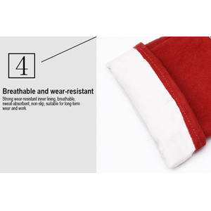 Guantes de soldadura de cuero dividido de piel de vaca reforzada Guantes de soldadores de construcción de extinción de incendios resistentes al calor y a las chispas - Product Image 6