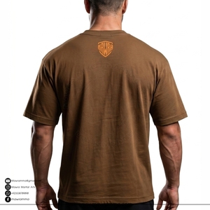 T-shirt à manches courtes marron pour homme, imprimé citation d'amitié, décontracté, col rond, coupe ample, vintage, 180 grammes, jersey de coton, unisexe - Product Image 2