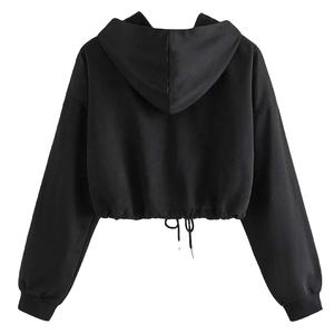 Sudaderas Cortas de Moda para Mujer, Color Gris, de Excelente Calidad, Disponibles en Diseño Personalizado - Product Image 3