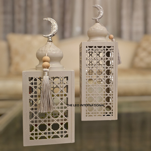 Nuevos adornos de farol de Ramadán de lujo, farolillos de Metal de hierro musulmán Eid Mubarak, suministros de decoración del hogar - Product Image 2