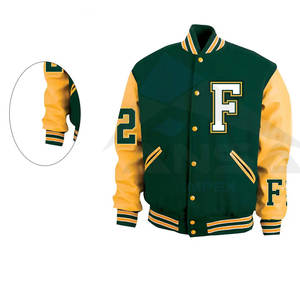 Vestes Letterman de haute qualité corps en laine manches en cuir véritable vêtements d'hiver veste pour hommes intelligente et élégante - Product Image 3