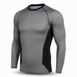 Ropa deportiva de compresión transpirable de manga corta Jiu Jitsu Rash Guard para hombre - Product Image 5