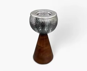 Metal and Wood Incense Holder with New Design <b>Arabic</b> Bakhoor Gold Burner for Ramadan <b>Tea</b> Scent - Product Image 2