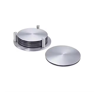 Kitchen & Tabletop Decor Metal Coaster for Tea & <b>Coffee</b> Cup Glass Mats & <b>Pads</b> Round Shape Dining Table Coasters by decor impex - Product Image 5