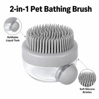Accessoires pour animaux de compagnie en plastique écologiques, brosses de nettoyage, de massage et de bain multifonctionnelles portables pour chats et chiens, outils pour chats et chiens