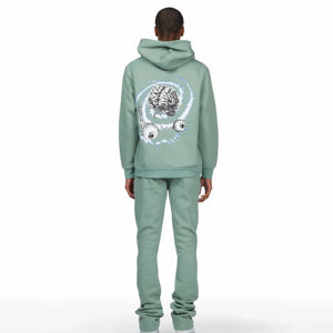 Ensemble de survêtement d'hiver pour homme, style streetwear évasé, avec capuche, logo personnalisé imprimé, technique d'application, vêtements pour adultes, prix raisonnable - Product Image 4