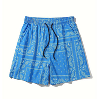 Short Homme Grande Taille XS Haute Qualité Respirant Style Rue Sublimation Logo Personnalisé Bandana Imprimé Motif Solide Été