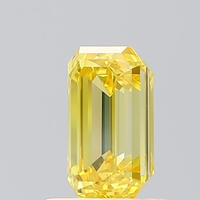 Diamante cultivado en laboratorio de corte esmeralda de 1 Ct VS1 Clarity Fancy color amarillo vivo IGI Diamante Suelto certificado para la fabricación de joyas