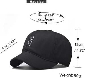 Casquette de baseball à bord court, chapeau d'entraînement à bord court uni réglable chapeau de pêche athlétisme chapeau de camionneur maille - Product Image 4