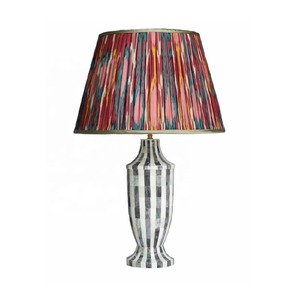 Stripe Design Bone Table Lamp Without <b>Shade</b> Elegant Nightstand Lamp Stylish Bedside Living Room Showcase Electric Table Lamp - Product Image 2