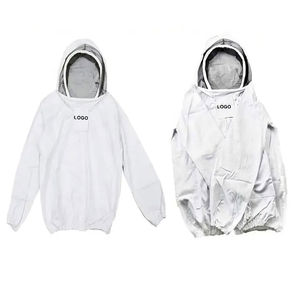 Chaqueta de apicultura ligera con tela de malla antipicaduras duradera para uso en apicultor, venta al por mayor, chaqueta de apicultura blanca de 3 capas - Product Image 1