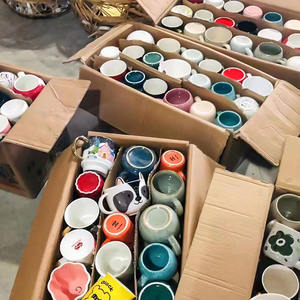 中国工厂库存热卖廉价多色图案陶瓷咖啡杯水杯按箱出售 - Product Image 5