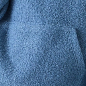 Sherpa bouton vers le haut Hoodies recadrée Boxy Pull poids lourd Hoodies broderie personnalisée grande taille hommes sweats à capuche sweats à capuche - Product Image 3