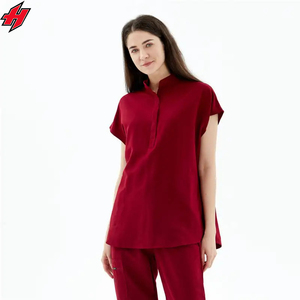 2025 logotipo personalizado tejido enfermera Scrubs traje elástico enfermería conjuntos Jogger alta calidad médico Hospital uniformes - Product Image 2