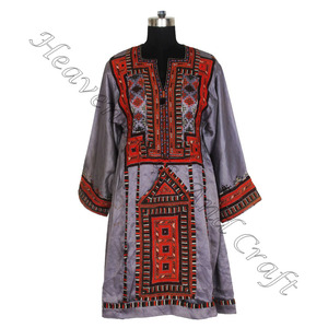 Vintage noir Afghani Balochi robe à la main afghani/irani/balochi/pakistanais/indien BDR058 femmes portent le meilleur design robe Vintage - Product Image 5