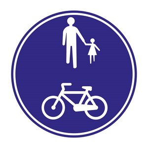 Panneau routier réfléchissant pour piétons et cyclistes avec avertissement LED pour la sécurité routière - Product Image 1