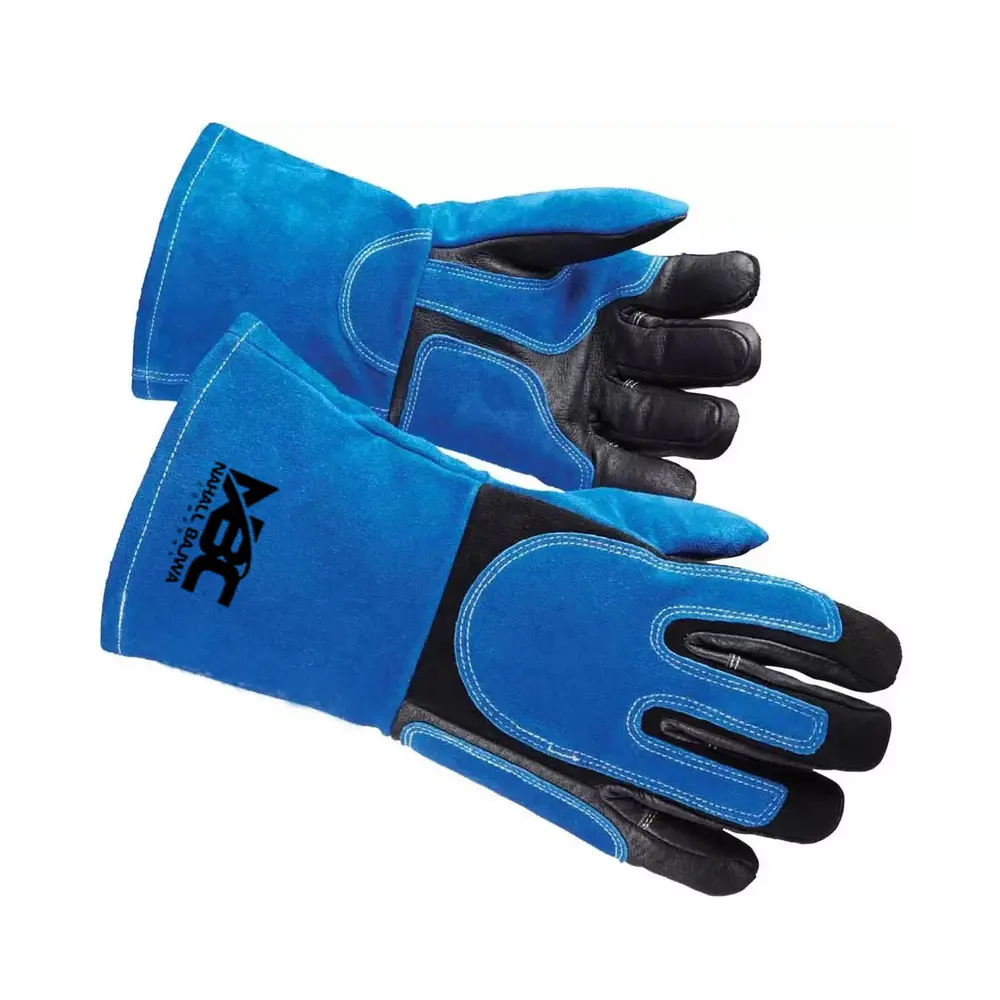 最高品質の溶接手袋最新のファッション手保護耐久性のある長袖すべてのサイズと色で利用可能溶接手袋