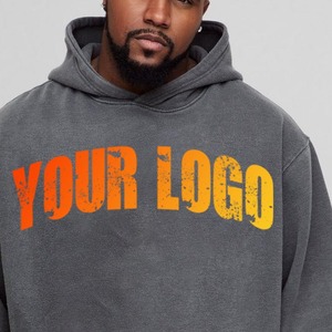 Sweats à capuche surdimensionnés personnalisés de haute qualité vêtements d'entraînement sweat à capuche bleu personnalisé pull en coton hommes sweat vierge tissu polaire - Product Image 3