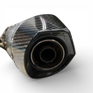 Pot d'échappement en acier Malossi Racing avec embout en carbone, nouveau système de silencieux/muffler en carbone pour moto - Product Image 4