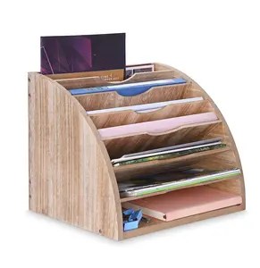 Kantoor 7 Laag Bestand Organizer Bureau Papier Organizer 6 Verstelbare Planken Bestand Sorter Grote Desktop Papier Bestand Houder