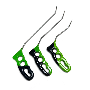 Rynora Edition 6 pièces en acier pour outils PDR Pointe pointue Double courbure gauche et droite Tiges de débosselage sans peinture - Product Image 3