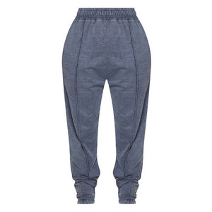 Pantalons de survêtement en molleton pour femmes, style streetwear, taille haute, coupe droite, effet délavé vintage, logo imprimé à l'écran, effet usé - Product Image 6