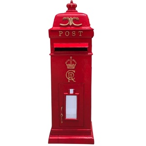 Buzón de Correos Real de Hierro de Primera Calidad, Réplica del Estilo Vintage, Color Rojo Británico, Montado en la Pared, con Cerradura, para Uso en Exteriores - Product Image 5
