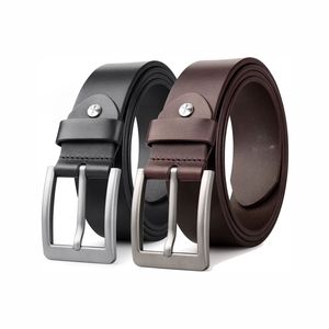 Ceintures en cuir de vachette pleine fleur pour hommes, avec boucle à ardillon, couleur, taille et logo personnalisables, largeur 3,2 cm, vente en gros - Product Image 1