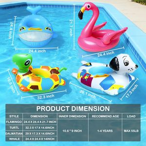 Bouée gonflable pour enfant de 3 à 7 ans, motif animal, avec siège de sécurité et poignée – Offre spéciale - Product Image 2