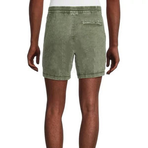 Short Homme Design Classique Lavé à l'Acide Respirant Poids Lourd Cordon de Serrage Ceinture Solide Style Décontracté - Product Image 2