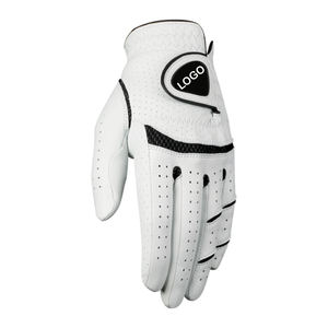 Gants de golf en cuir personnalisables pour hommes et femmes, confortables, toucher doux, adhérence parfaite, cuir véritable pour logo - Product Image 1