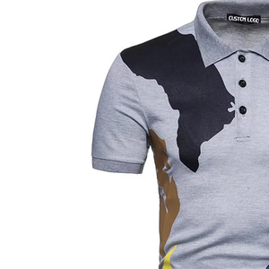Vente en gros POLO en tricot à rayures pour hommes avec étiquette personnalisée Chemise de base décontractée respirante à manches courtes en soie glacée T-shirt torsadé - Product Image 6