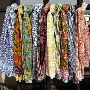 Sarong Pareo en coton 100 %, style bohème, écharpe, vêtements de plage, vêtements de fête, enveloppes pour femmes, sarong de plage, couvre-vêtement de plage, élégant et joyeux - Product Image 1