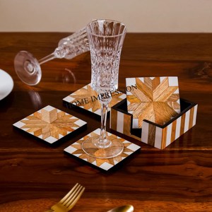 Table en marbre massif dessous de verre à thé forme carrée forme personnalisée Table décorative Unique nouveauté tapis et tampons au meilleur prix - Product Image 6