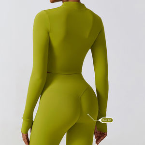 Ensemble de yoga 3 pièces haut de gamme pour femme : Leggings taille haute, soutien-gorge de sport, tissu extensible respirant à séchage rapide, design uni sur le devant, idéal pour la gym - Product Image 4