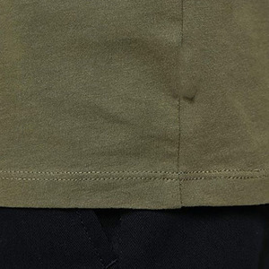 T-shirt d'été 100 % coton pour homme, respirant et brodé, imprimé uni, manches courtes, tissu tricoté, design simple - Product Image 5