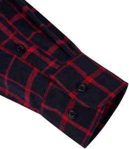 Camisa de franela a cuadros de algodón para hombre de fabricación personalizada OEM, franela suave y cómoda para uso diario - Product Image 4