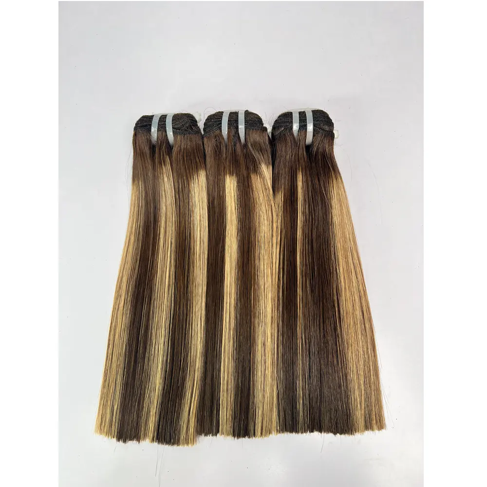 Bone straight Style Virgin Hair Grade Human Hair Extensions 100g Straight Vietnamese Light color Skin Weft hair