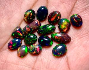 High Quality Natural Ethiopian Black Opal Cabochon Gemstone Welo Freeform Opal Making Jewelry Custom Size AAA Quality Third - Product Image 2