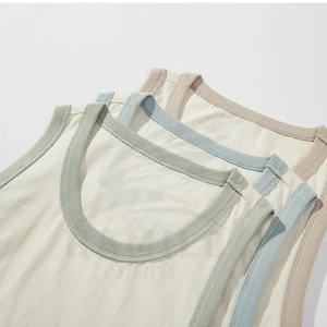 Débardeurs sans manches personnalisés en gros, haute qualité, grande taille, design en maille, haut en coton respirant décontracté, imprimé - Product Image 4