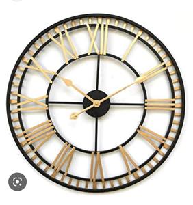 Horloge murale suspendue en métal décorative florale pour maison de ferme/salon/chambre à coucher/hall/salle à manger - Product Image 2
