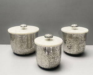 Caja de almacenamiento de Decoración de mesa de lujo con plomo de mármol Eid decoración caja de lujo Estilo de vida moderno único - Product Image 3