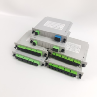 Boîtier de répartition PLC mini-carte 1x4 FTTH SC UPC APC avec connecteur de fibre optique et cassette de répartition LGX