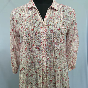 ชุดเดรสผ้าฝ้ายบริสุทธิ์สไตล์ตะวันตกงานตามสั่งสีสวยสง่าสำหรับผู้หญิง - Product Image 1