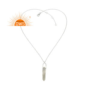 Collar con colgante de piedras preciosas de howlita Natural de plata de ley fina de la mejor calidad, joyería personalizada para mujer, regalo para ella - Product Image 1