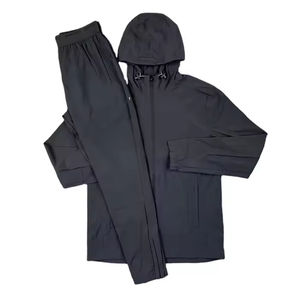 Conjunto cortavientos transpirable para hombre y mujer, chaqueta y pantalones ligeros e impermeables para correr, hacer senderismo y actividades al aire libre. - Product Image 3