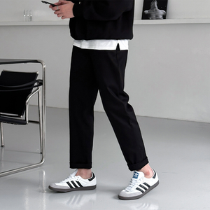 กางเกงผู้ชายสไตล์เกาหลีตรงใส่สบายกางเกงยืด4Way ผ้าฝ้ายใส่ได้ทุกวันใส่ได้ทั้งชายและหญิงมี5สี H4006 - Product Image 3